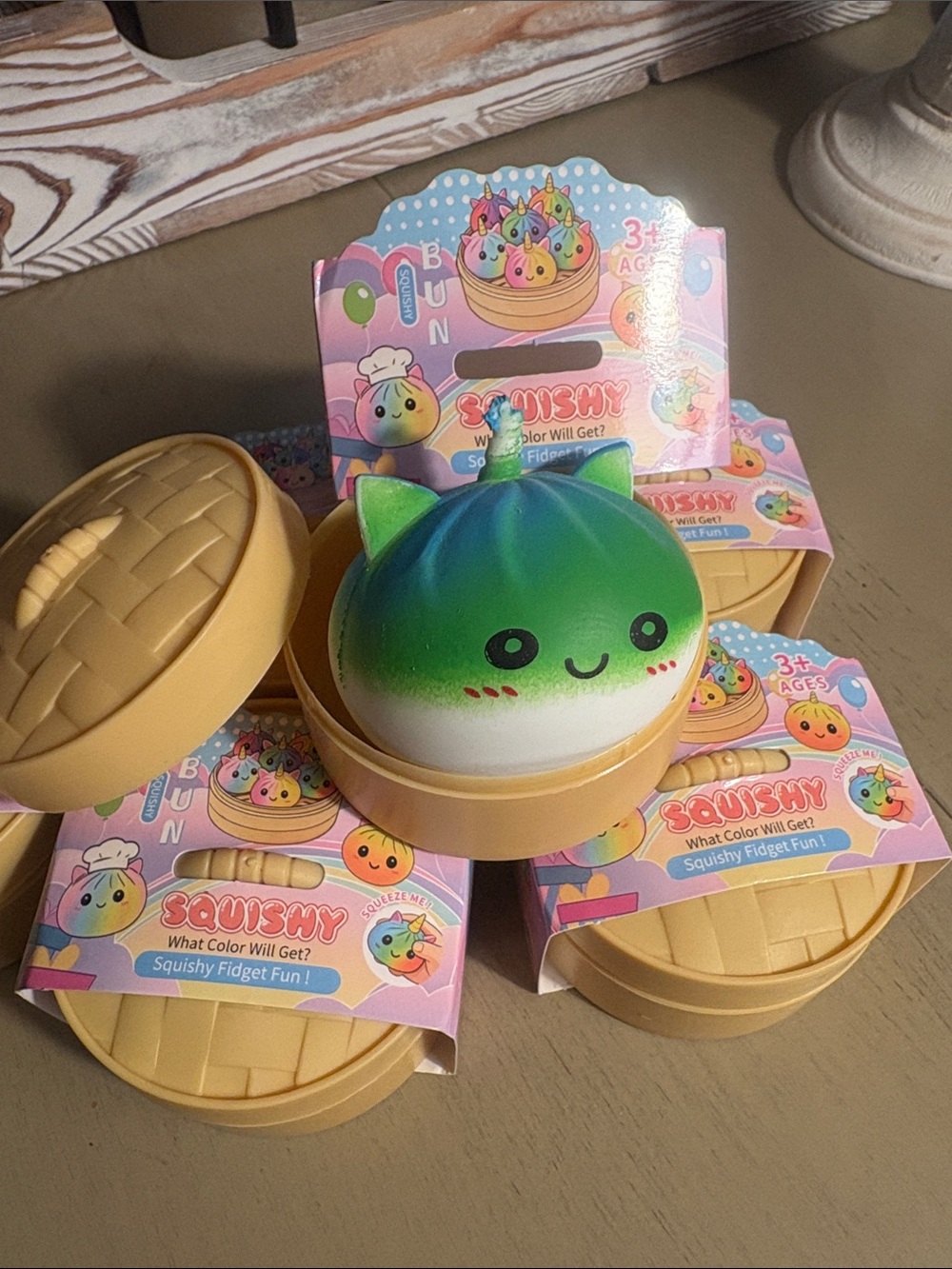 Mystery Squishy Fidget Bun - Cat Squish Toy all sealed